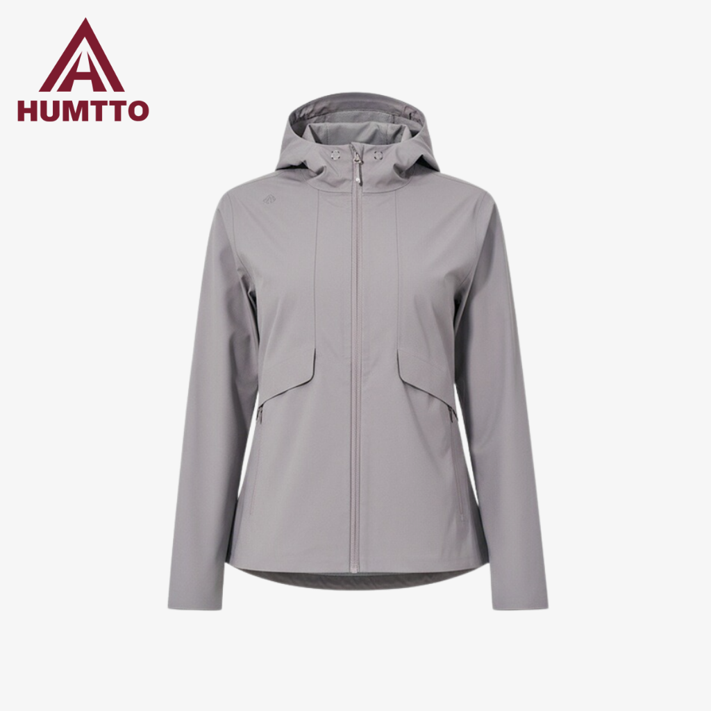 Humtto Women's Lightweight Hooded Windbreaker Jacket | Windproof Outdoor Hiking Shell